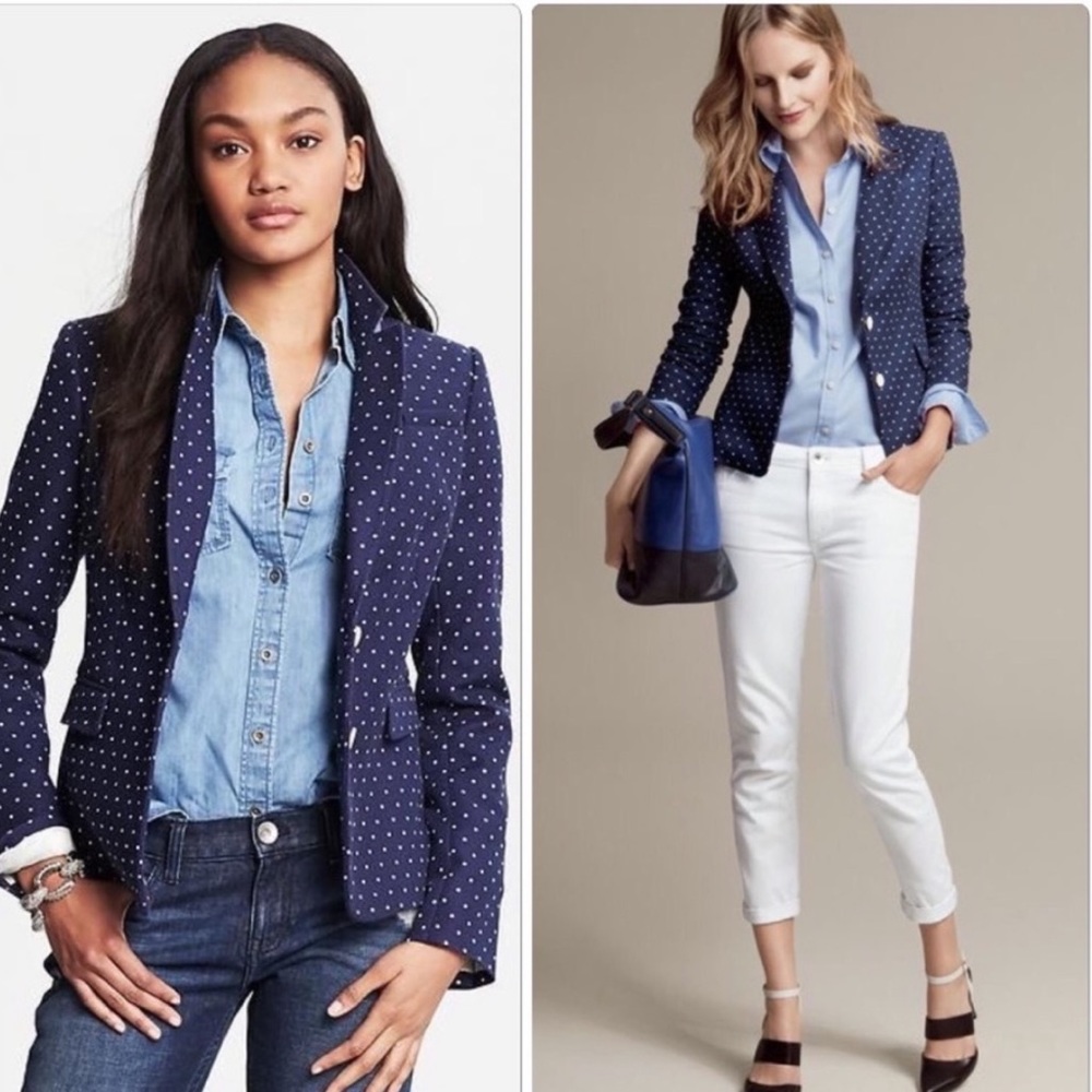 BR Polka Dot Blazer sz6 - Picture 4 of 8